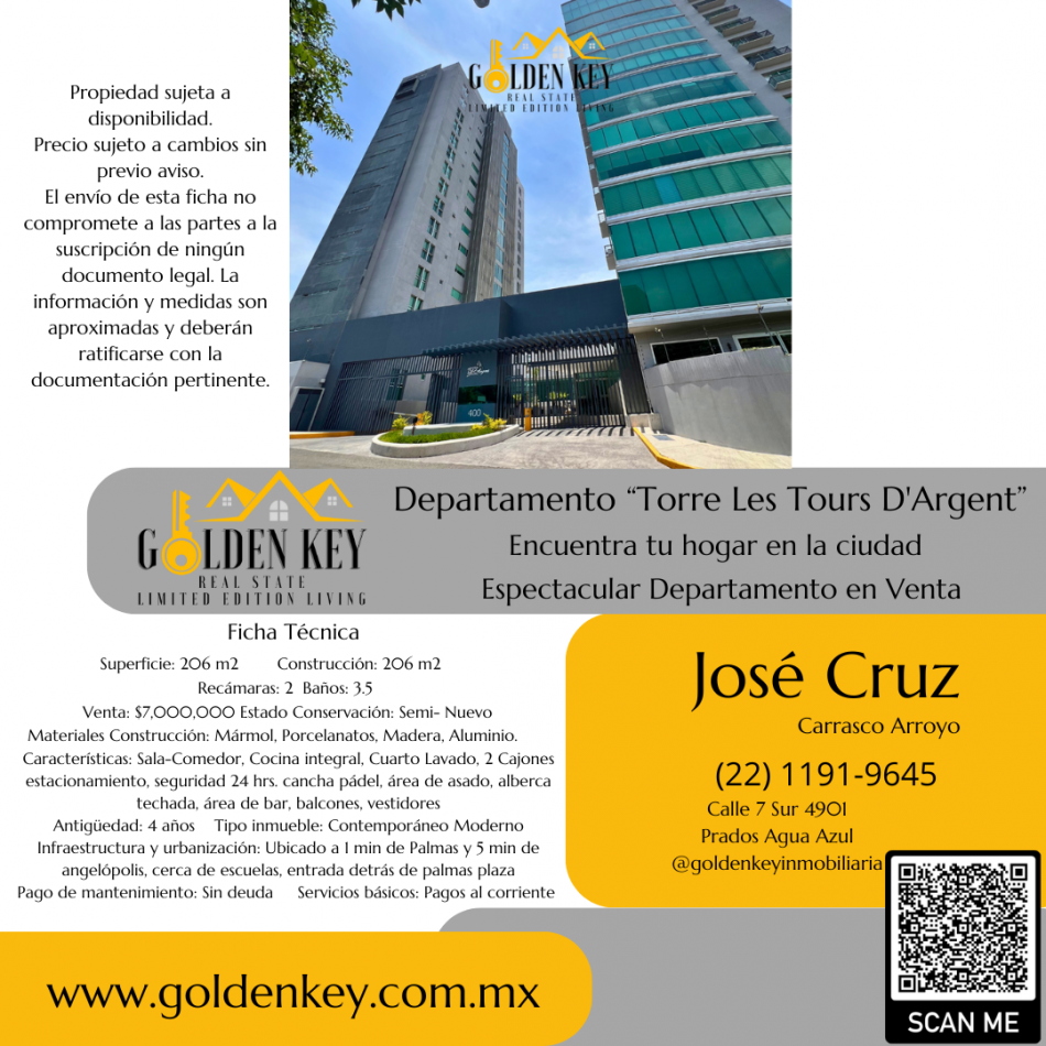 Departamento en Torre Les Tours D'Argent